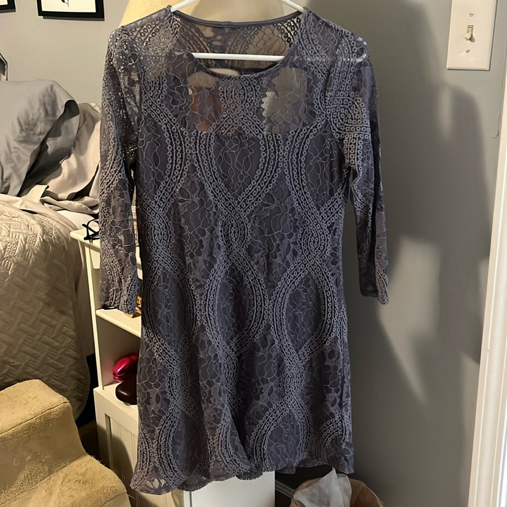 Purple lace dress
